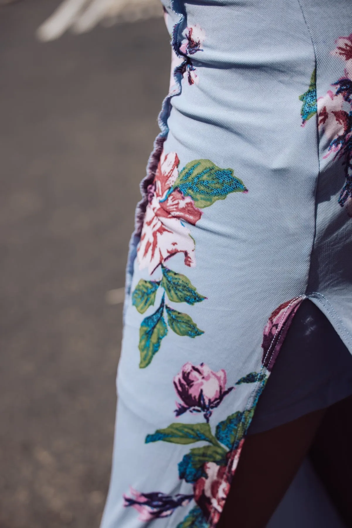 Robe midi Free People Carmel - Fleurs bleues