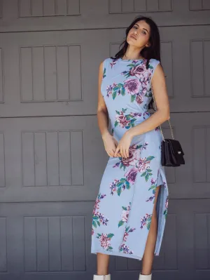 Robe midi Free People Carmel - Fleurs bleues