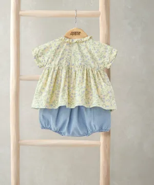 Ensemble Chemisier à Col Volanté et Bloomer (2 Pièces) - Imprimé Bourgeons Grimpeurs Babykids Mamas & Papas