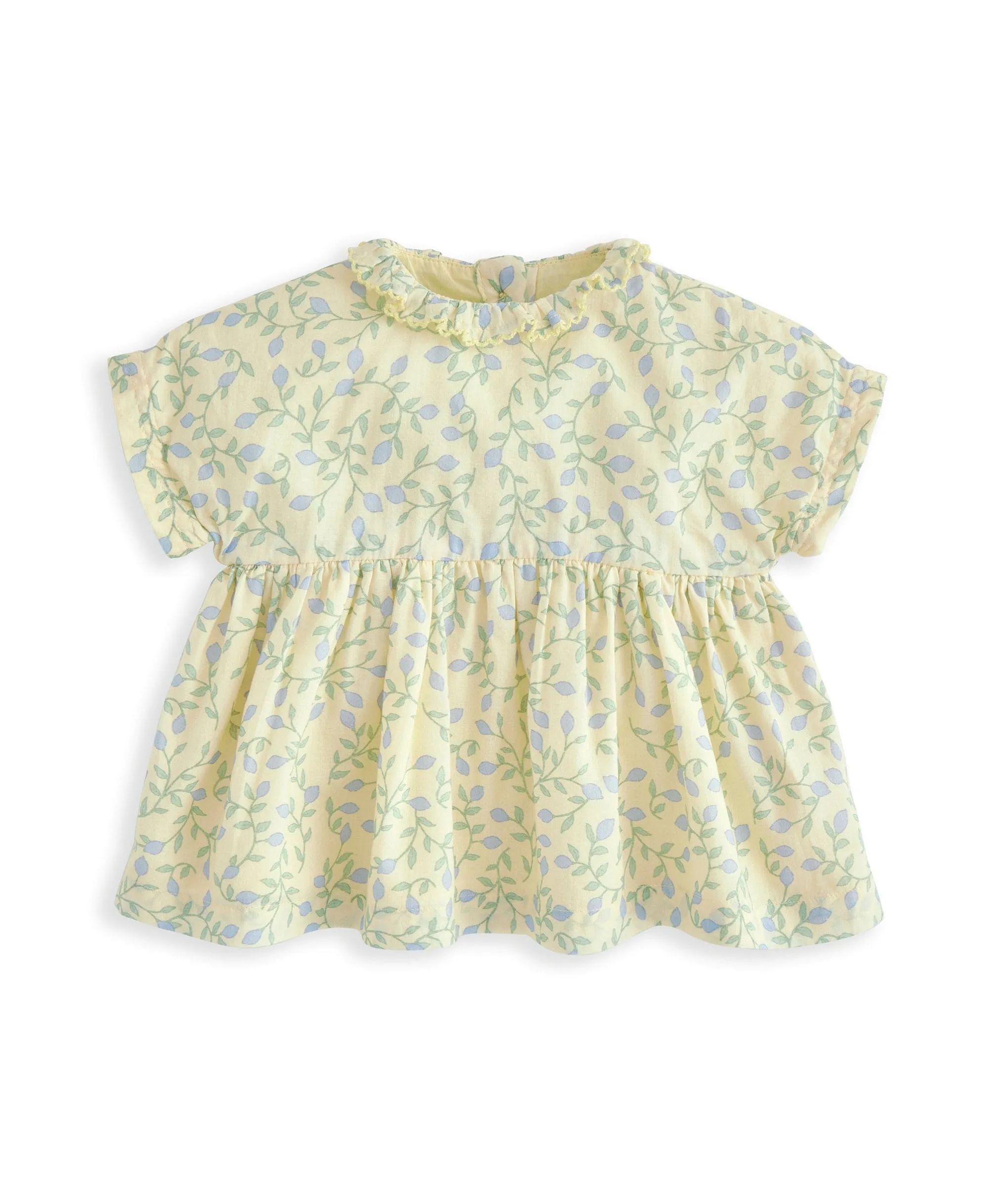 Ensemble Blouse à Col Volanté et Bloomer (2 Pièces) - Imprimé Bourgeons Escaladants