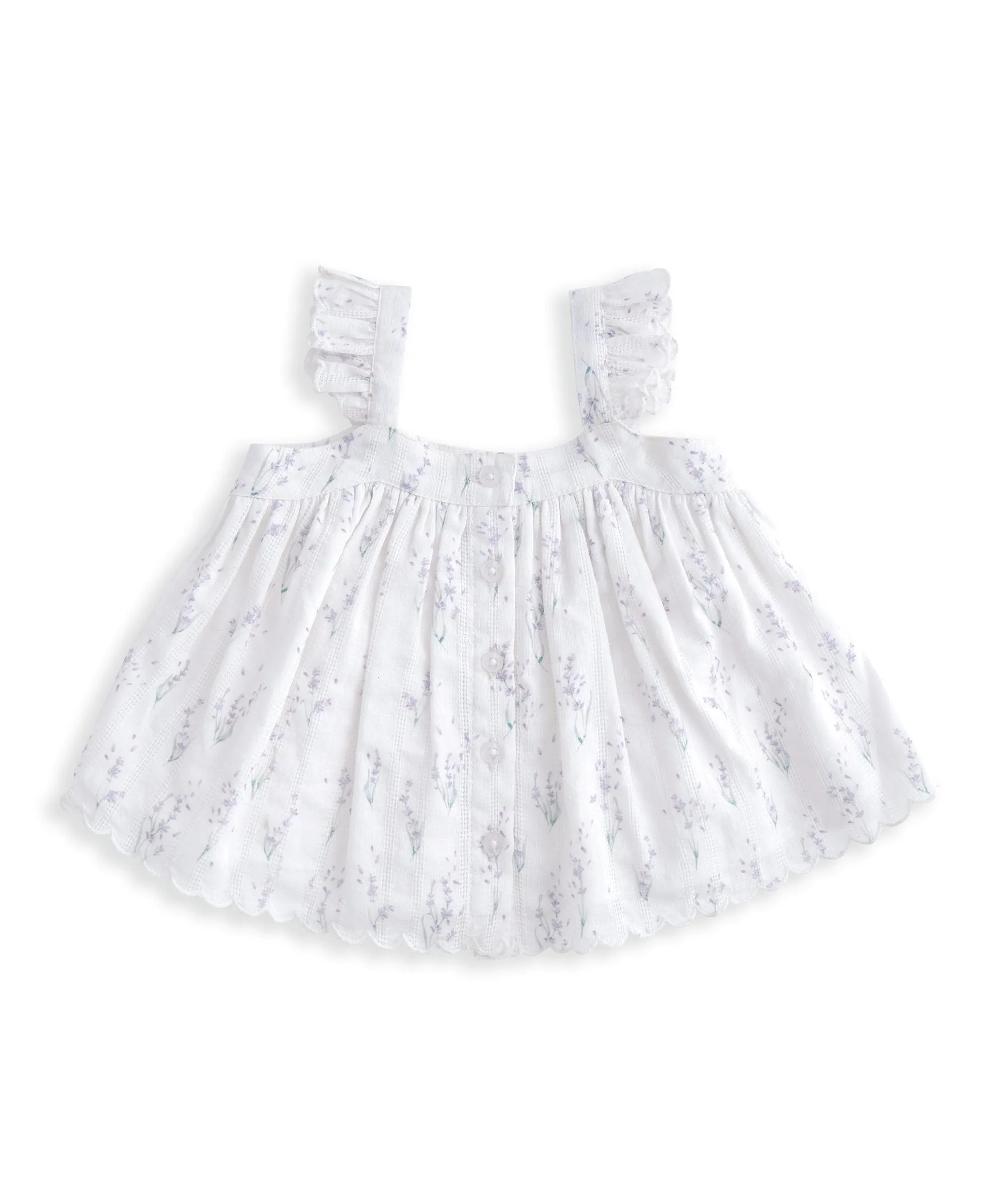 Ensemble Haut à Manches Volantées et Short (2 Pièces) - Imprimé Lavande Babykids Mamas & Papas