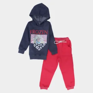 Pyjama en polaire à capuche et manches longues Frozen