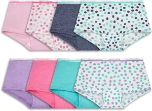 Fruit of the Loom Culottes Courtes pour Grandes Filles - Lot de 8 Babykids Fruit of the Loom