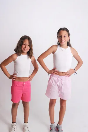 Short en Gabardine Fuchsia