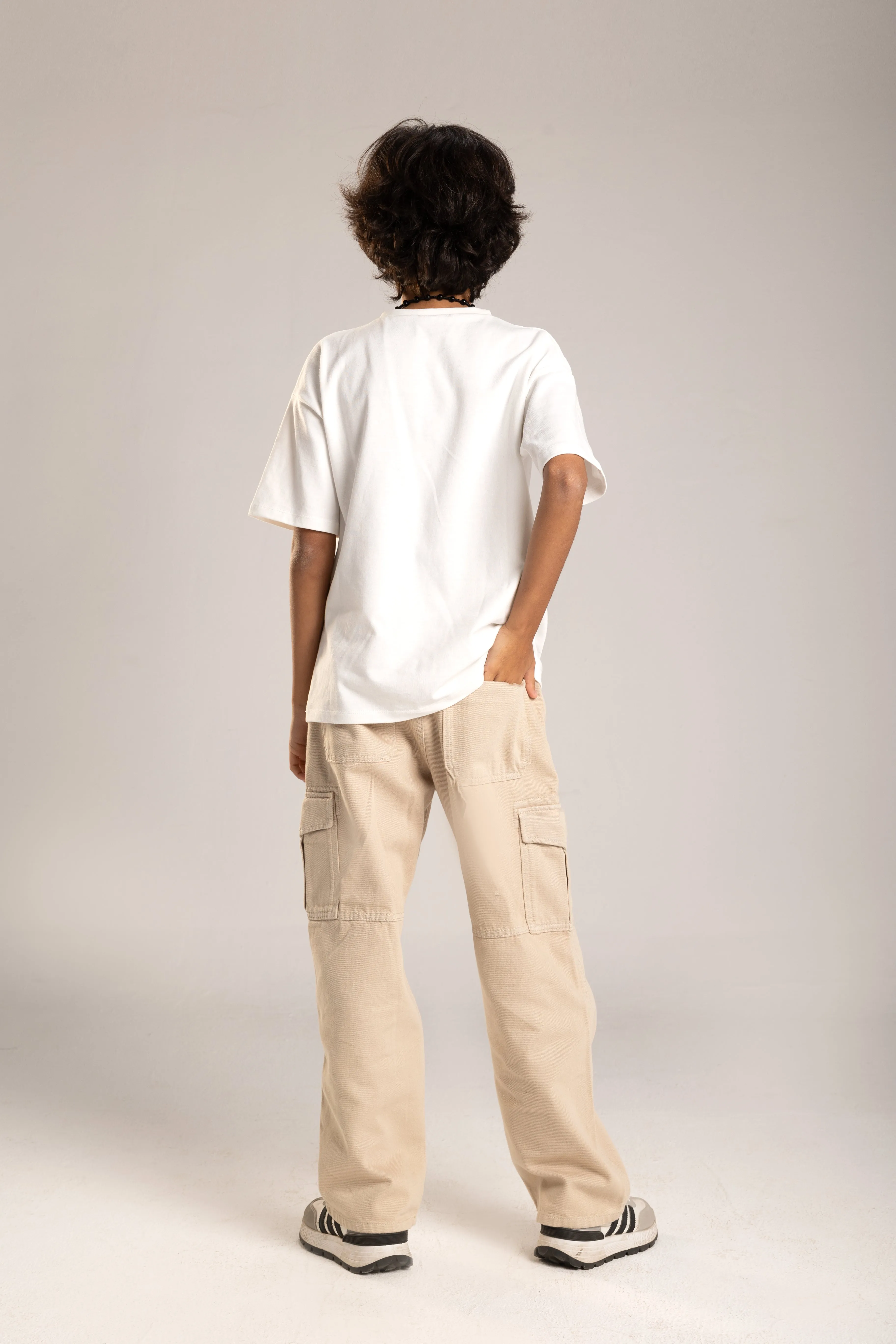 Pantalon Cargo en Gabardine