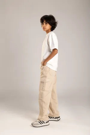 Pantalon Cargo en Gabardine