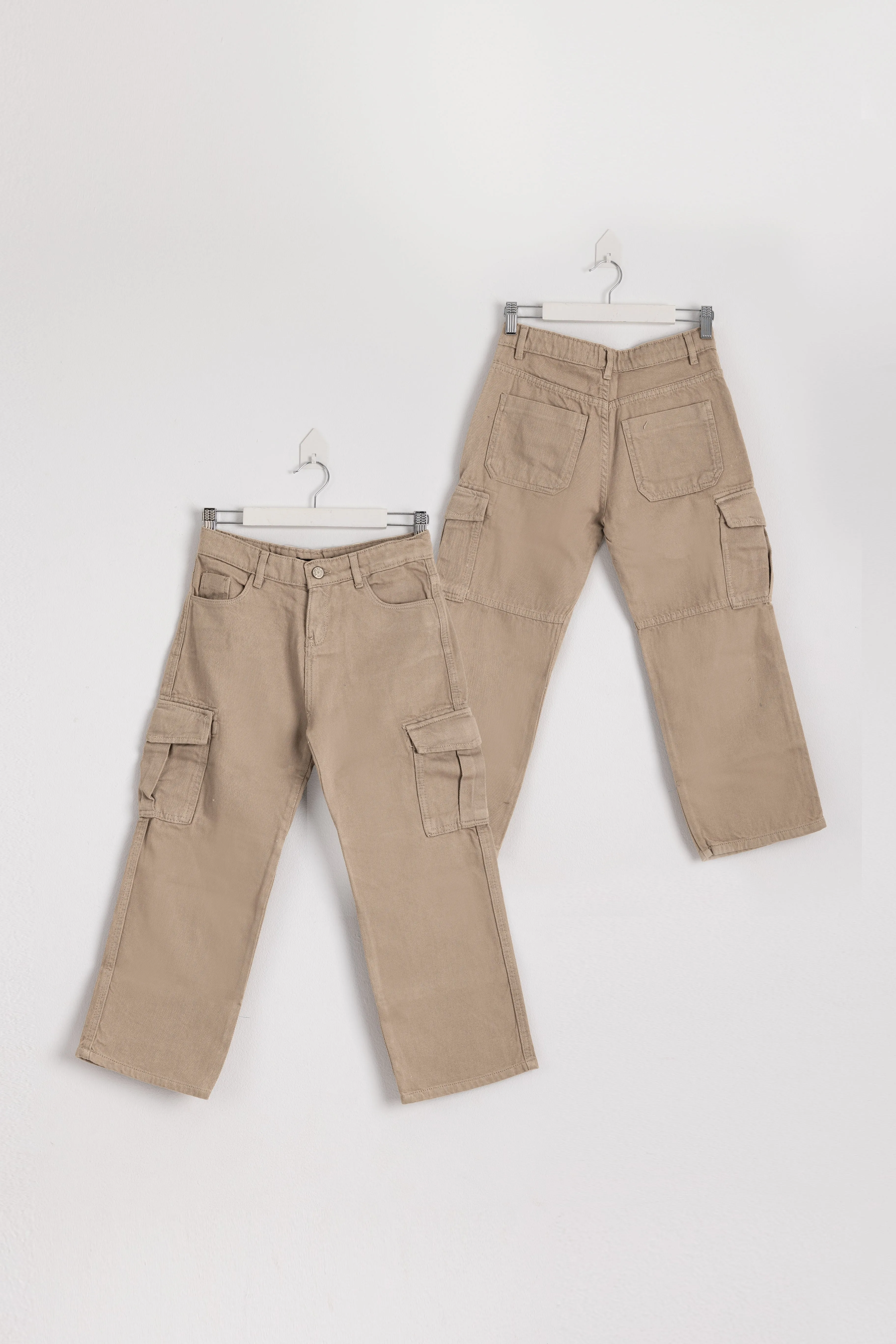 Pantalon Cargo en Gabardine