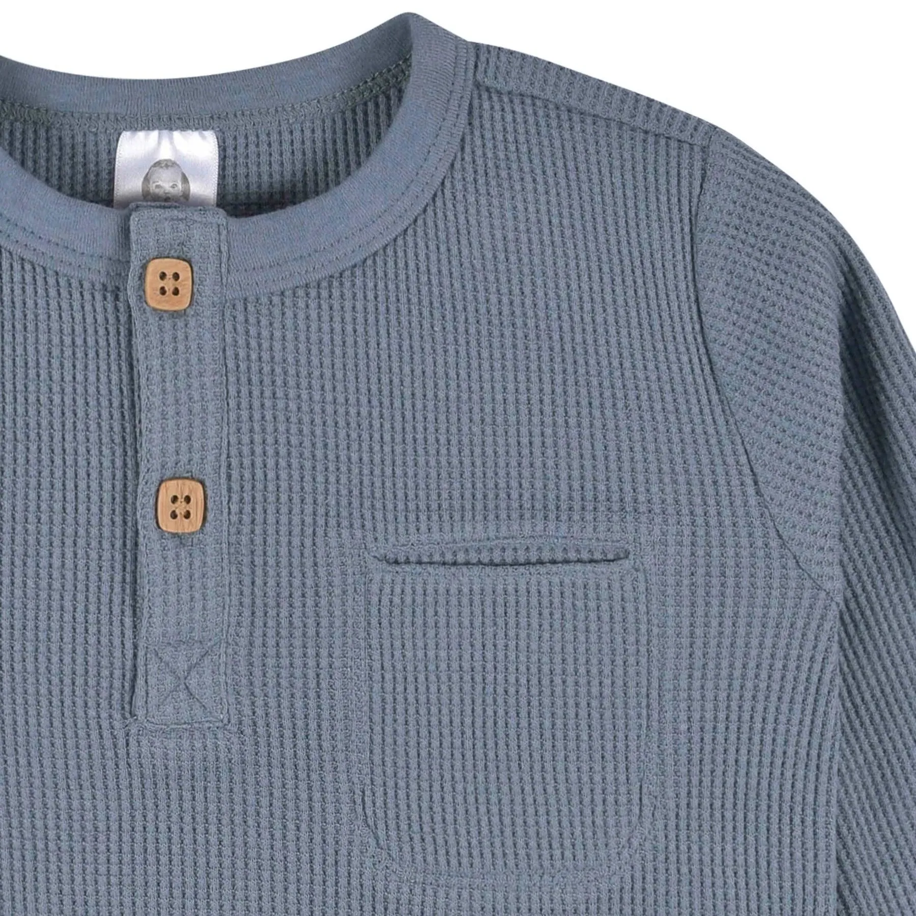 Gerber Lot de 2 Henleys en Maille Gaufrée Gris et Bleu pour Bébé Garçon (12-24 mois) Babykids Gerber