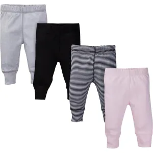 Gerber Lot de 4 Pantalons Actifs Lapin pour Fille 0-3 Mois Babykids Gerber