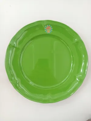 Assiette de Gingembre Style Français Vert/rose