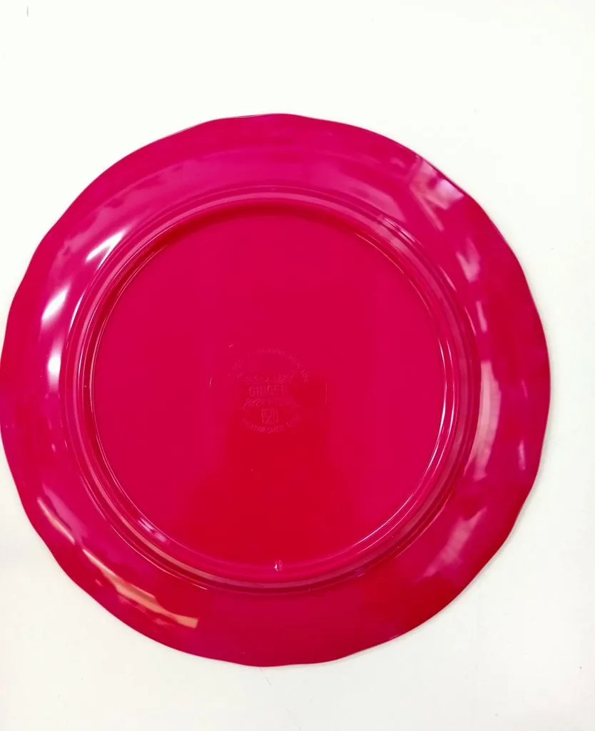 Assiette de Gingembre Style Français Vert/rose