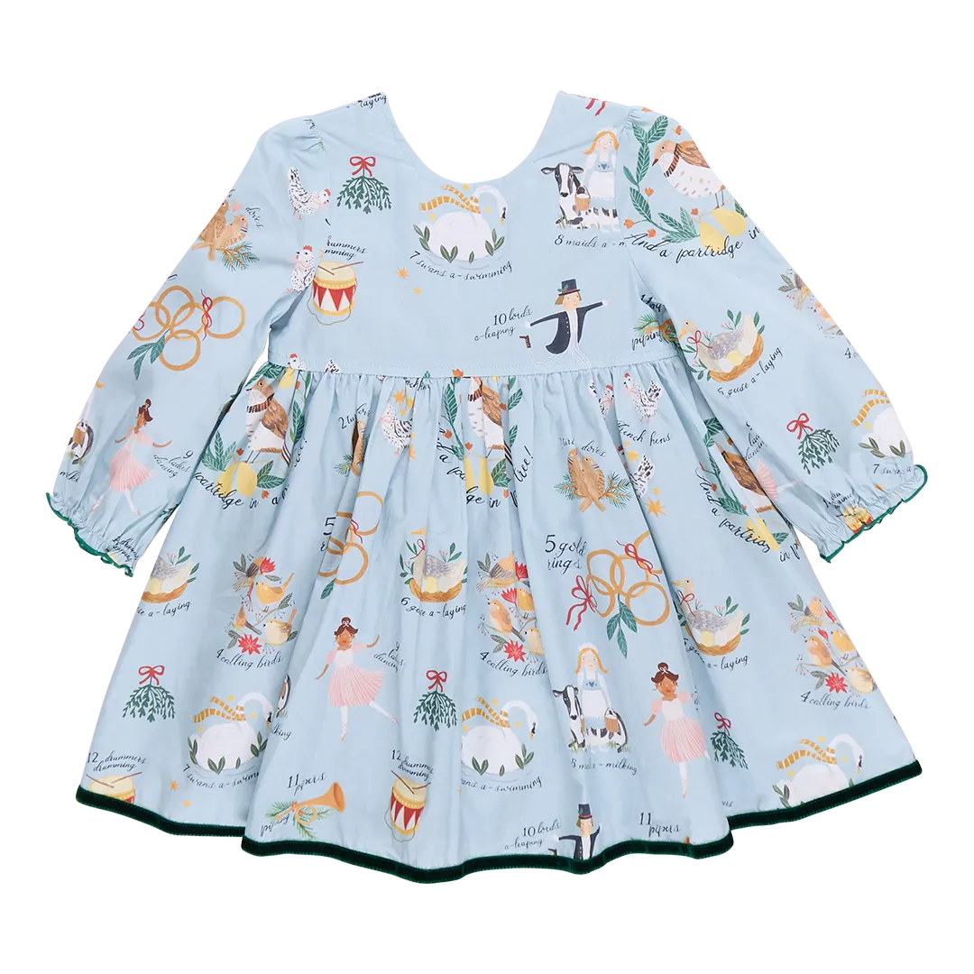 Robe Amma pour Fille - Les 12 Jours de Noël