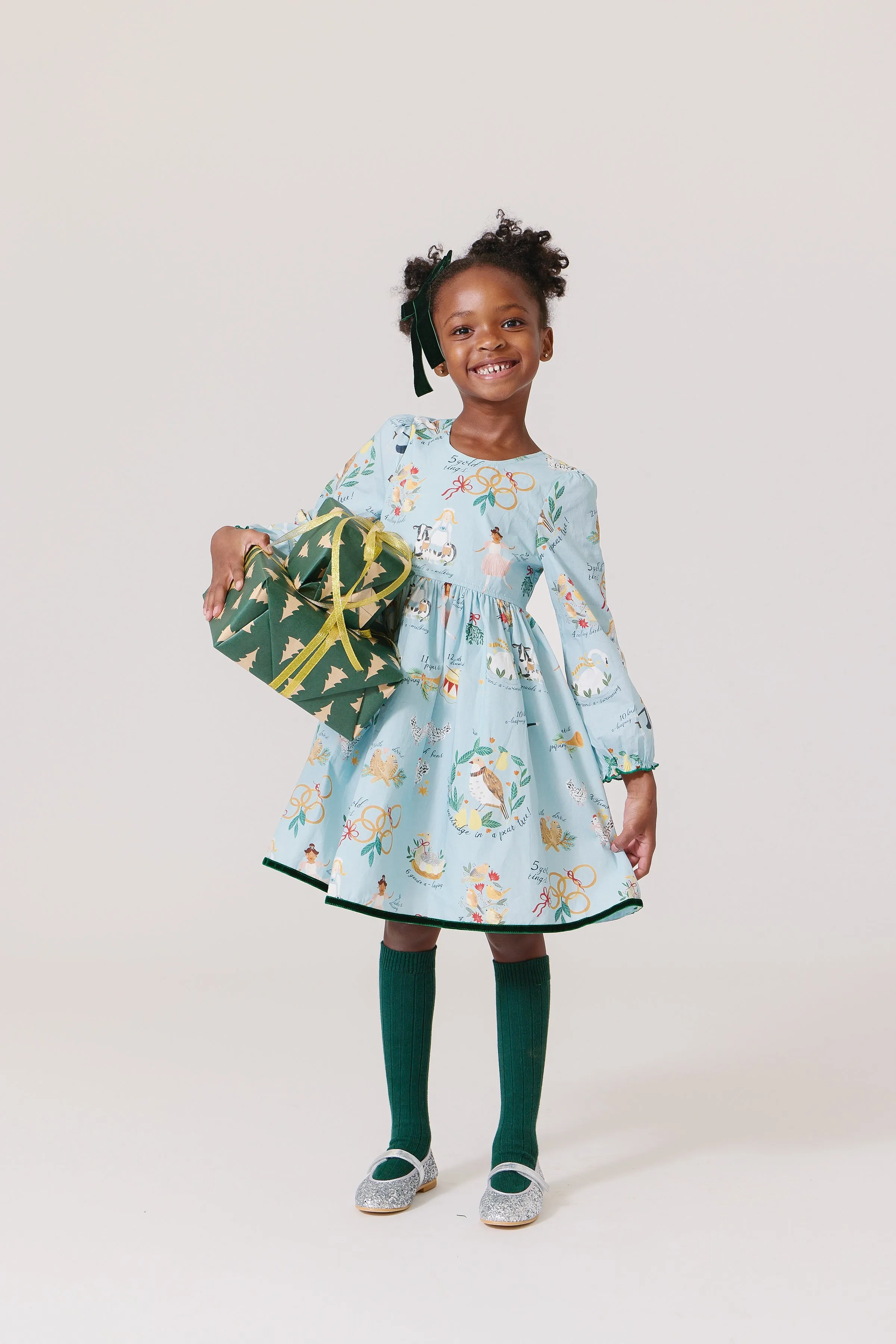 Robe Amma pour Fille - Les 12 Jours de Noël