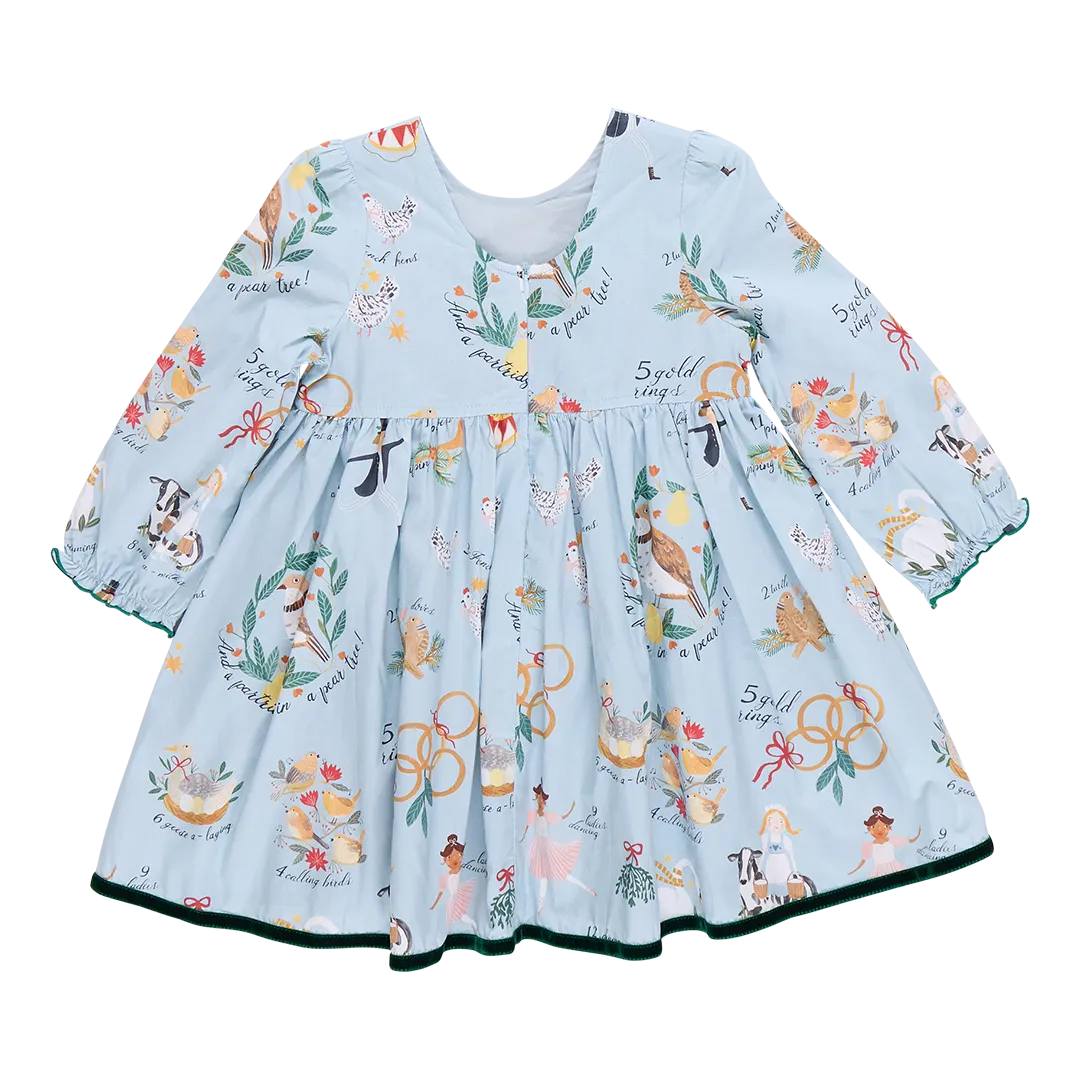 Robe Amma pour Fille - Les 12 Jours de Noël