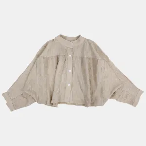 Blouse à manches longues style batwing pour filles