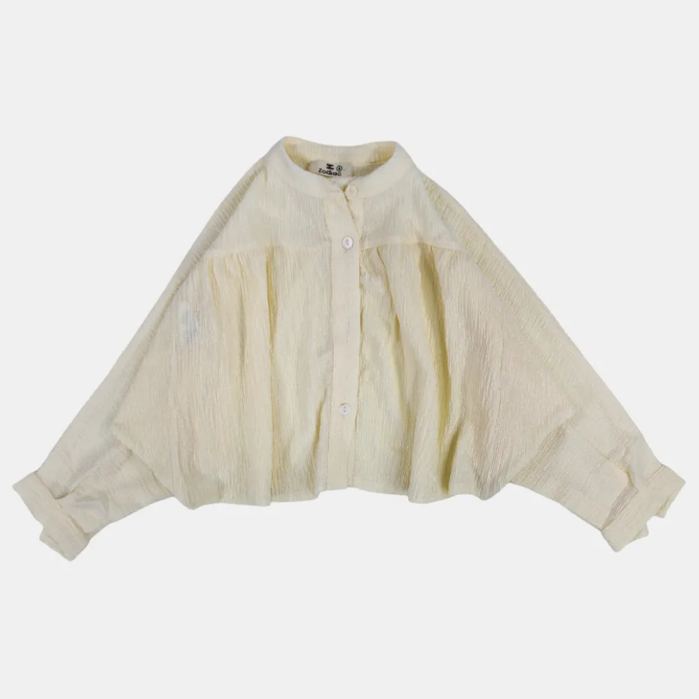 Blouse à manches longues style batwing pour filles