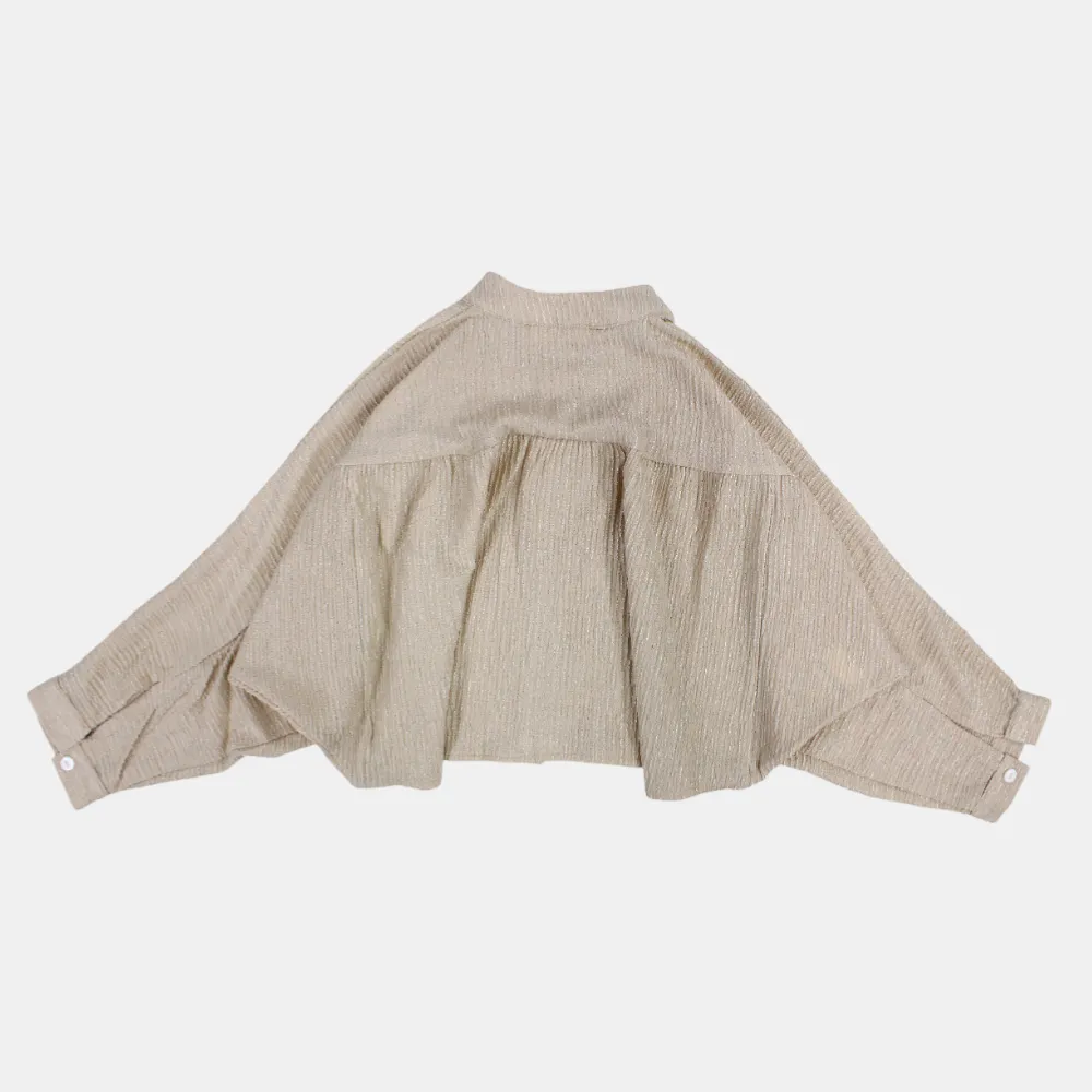 Blouse à manches longues style batwing pour filles