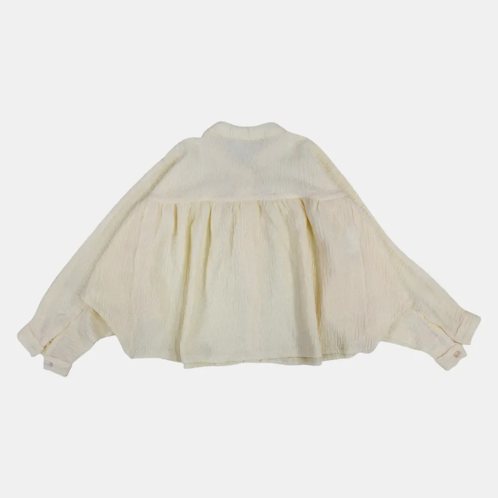Blouse à manches longues style batwing pour filles