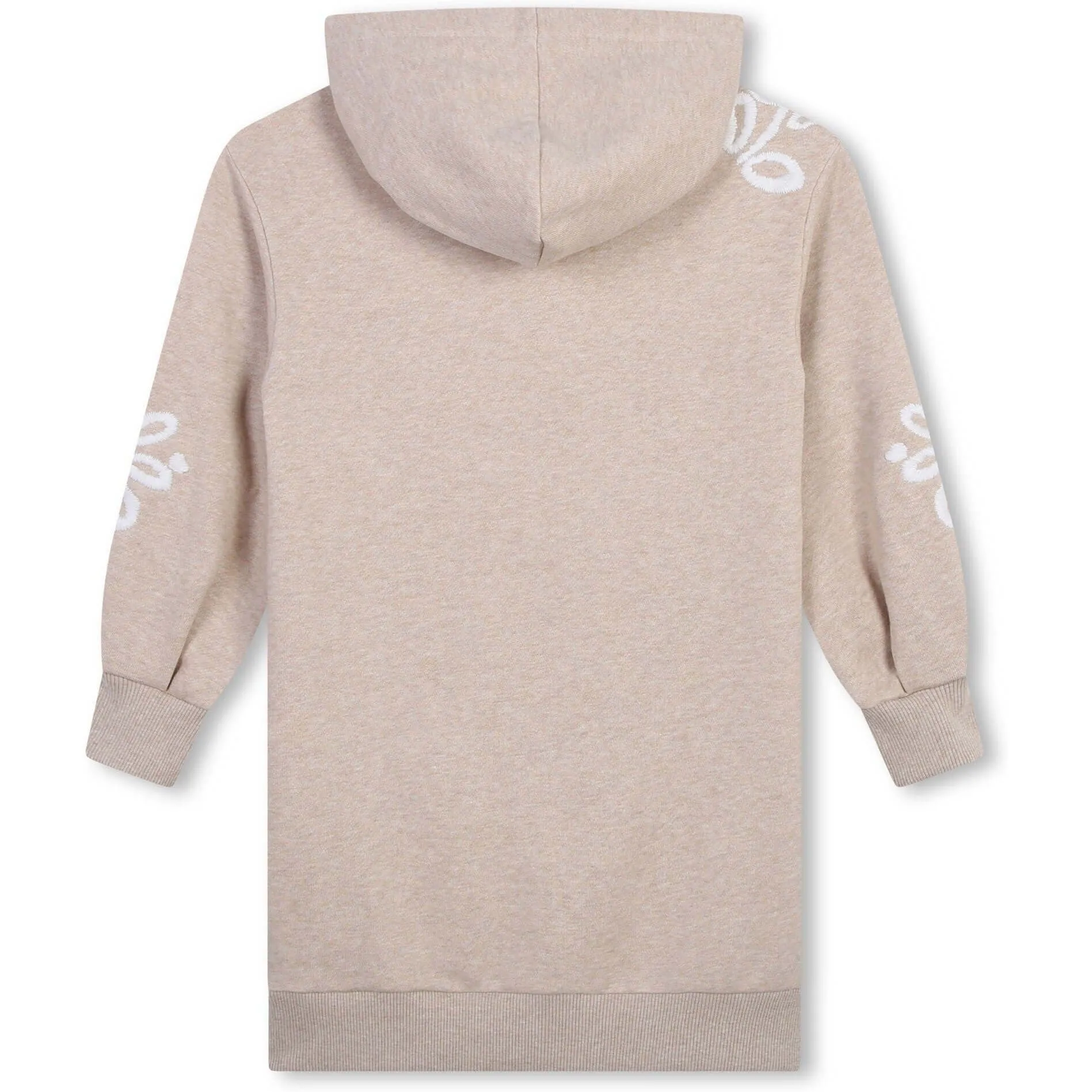 Robe Pull Bio Fleurie Beige pour Fille