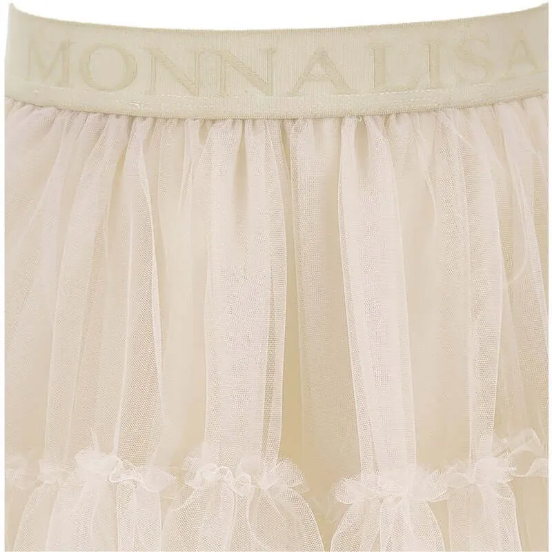 Jupe en tulle beige pour filles