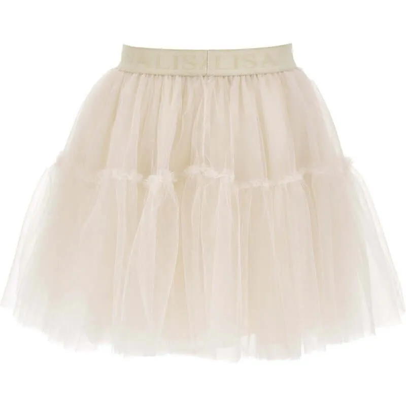 Jupe en tulle beige pour filles