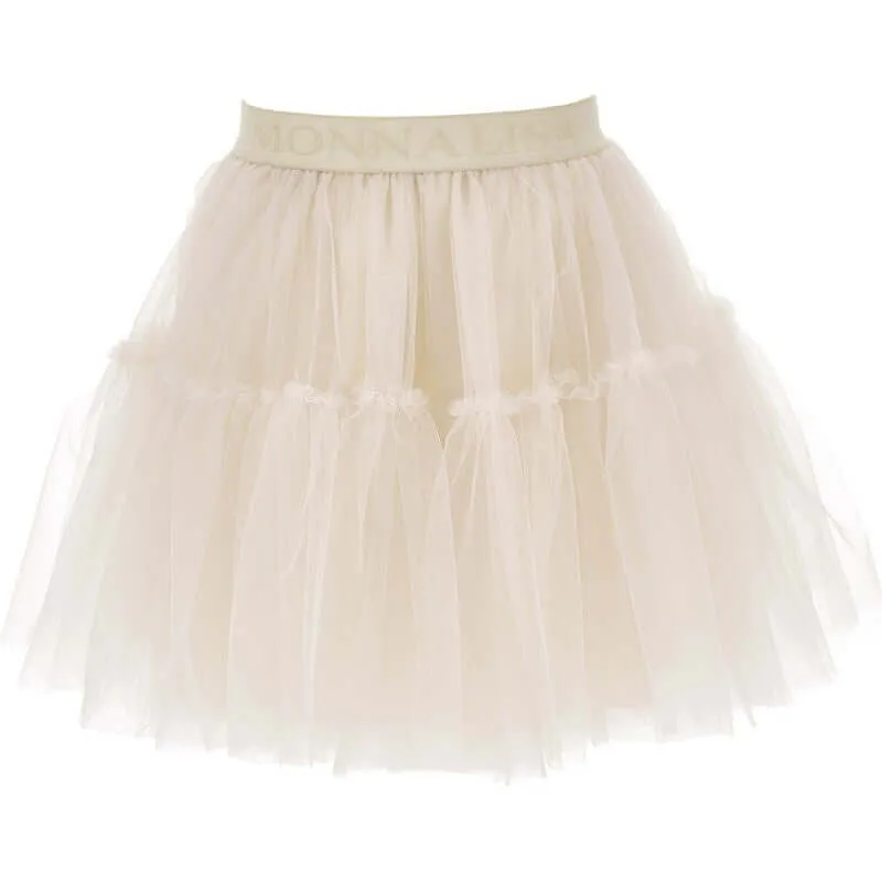 Jupe en tulle beige pour filles