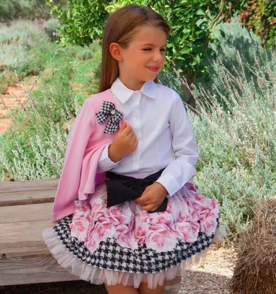 Jupe Rose Noire & Rose pour Filles