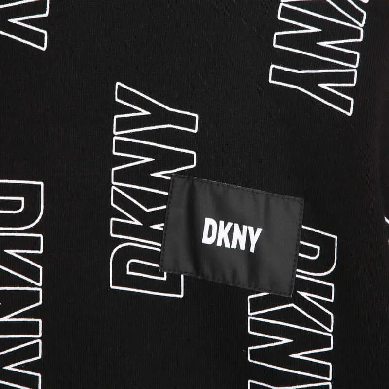 Sweat à capuche noir avec logo pour filles