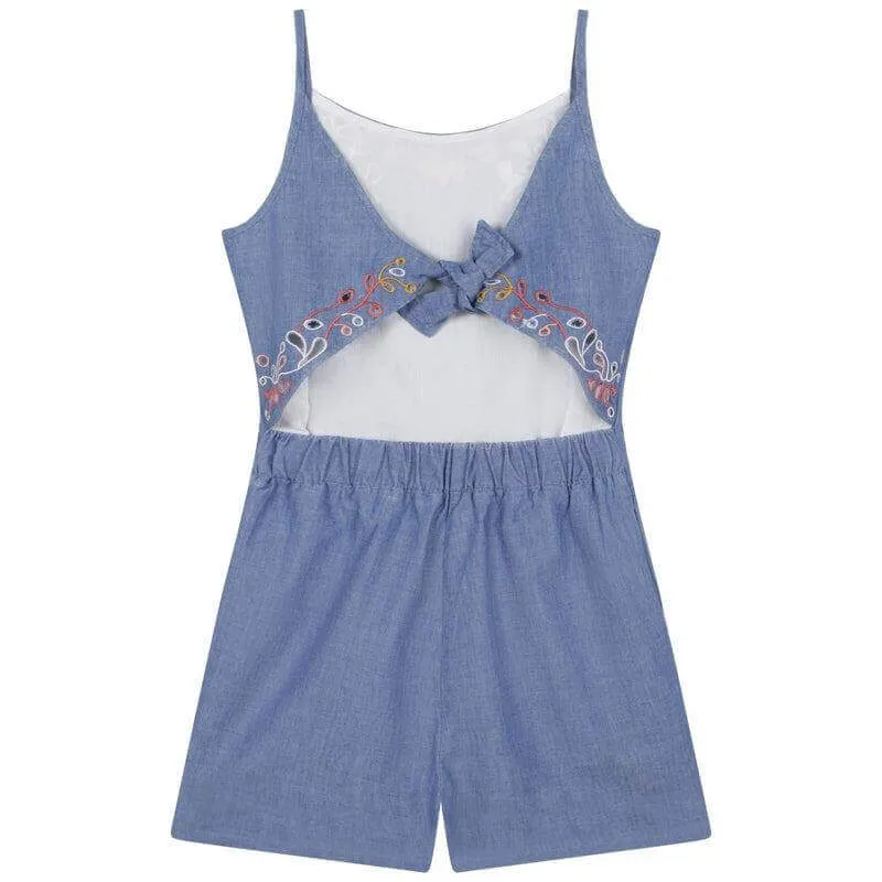 Combinaison en Coton Bleu pour Fille