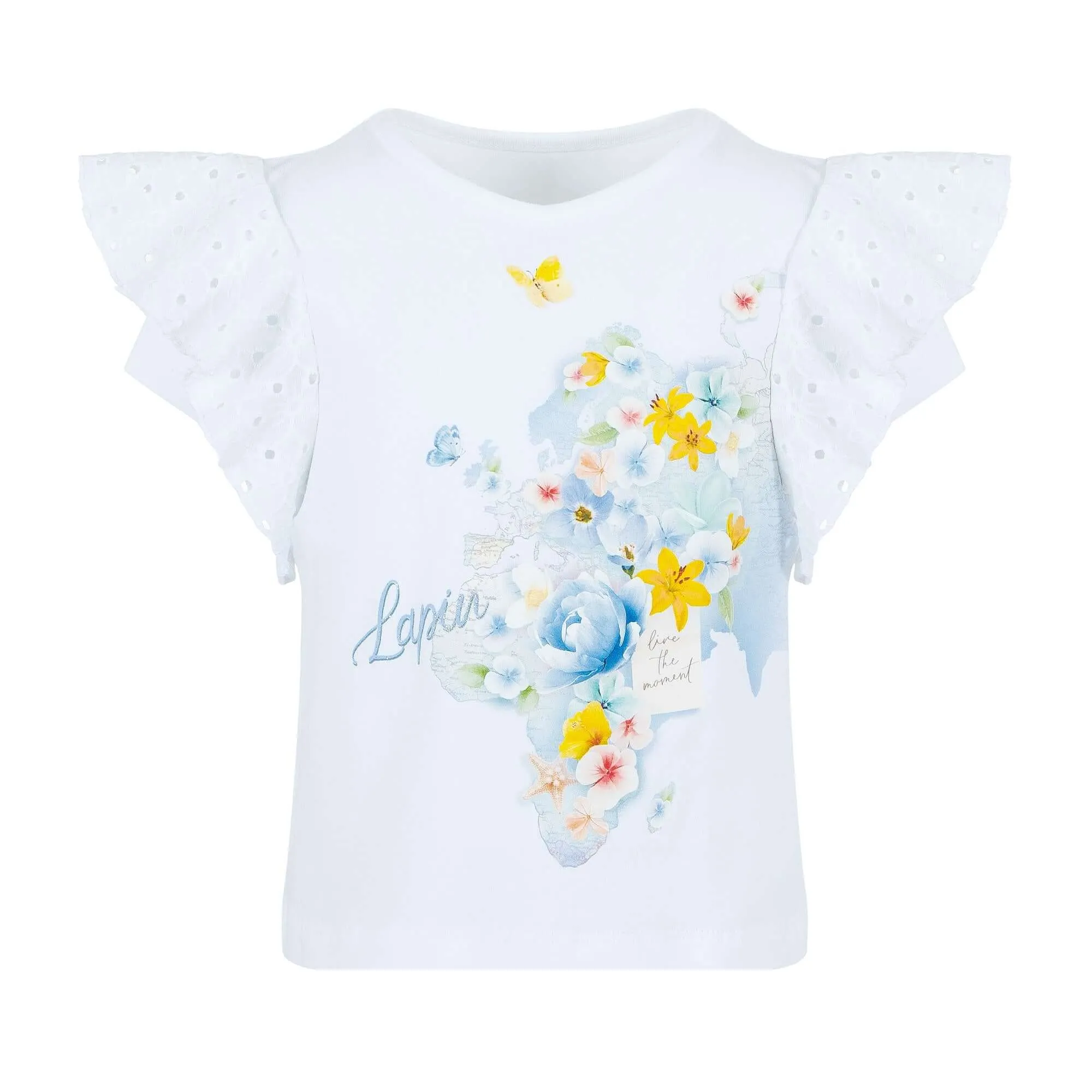 Ensemble Jupe Tulle Fleur Bleue pour Filles