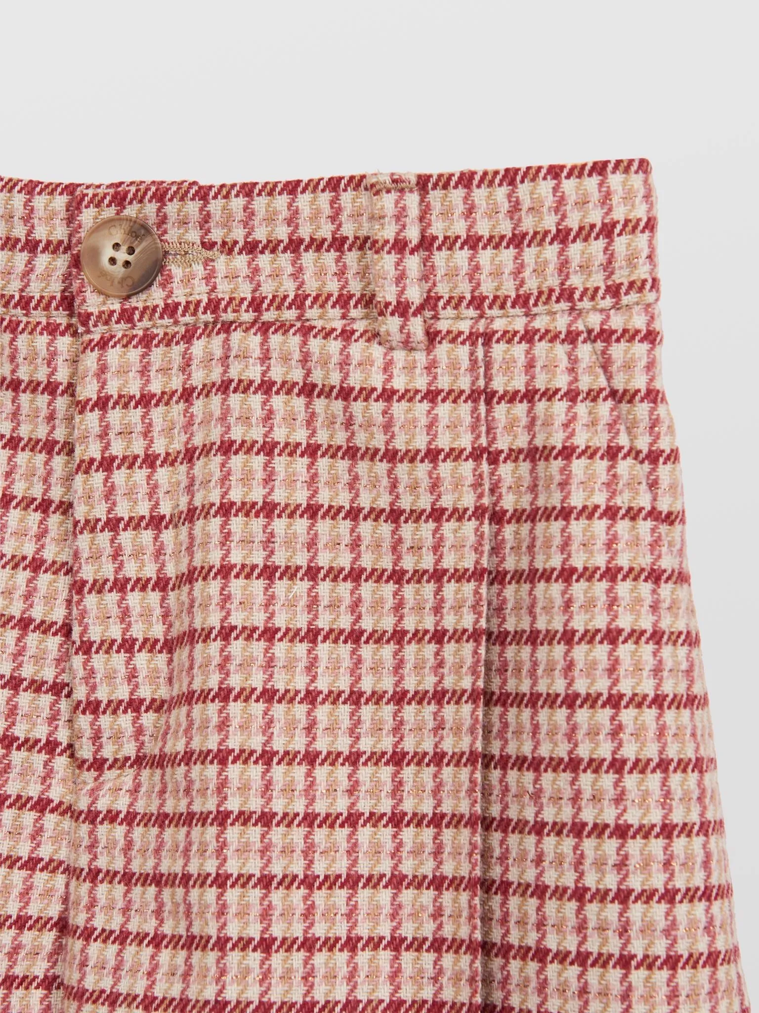 Shorty à carreaux rose pour filles