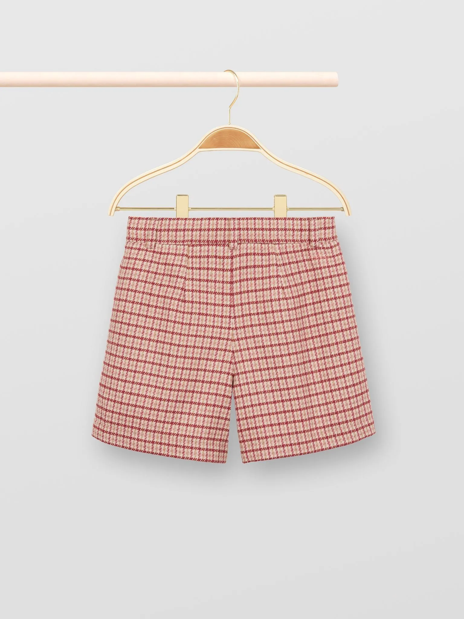 Shorty à carreaux rose pour filles