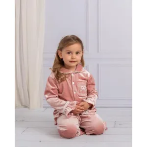 Ensemble Pyjama Velours Rose Rouge pour Filles