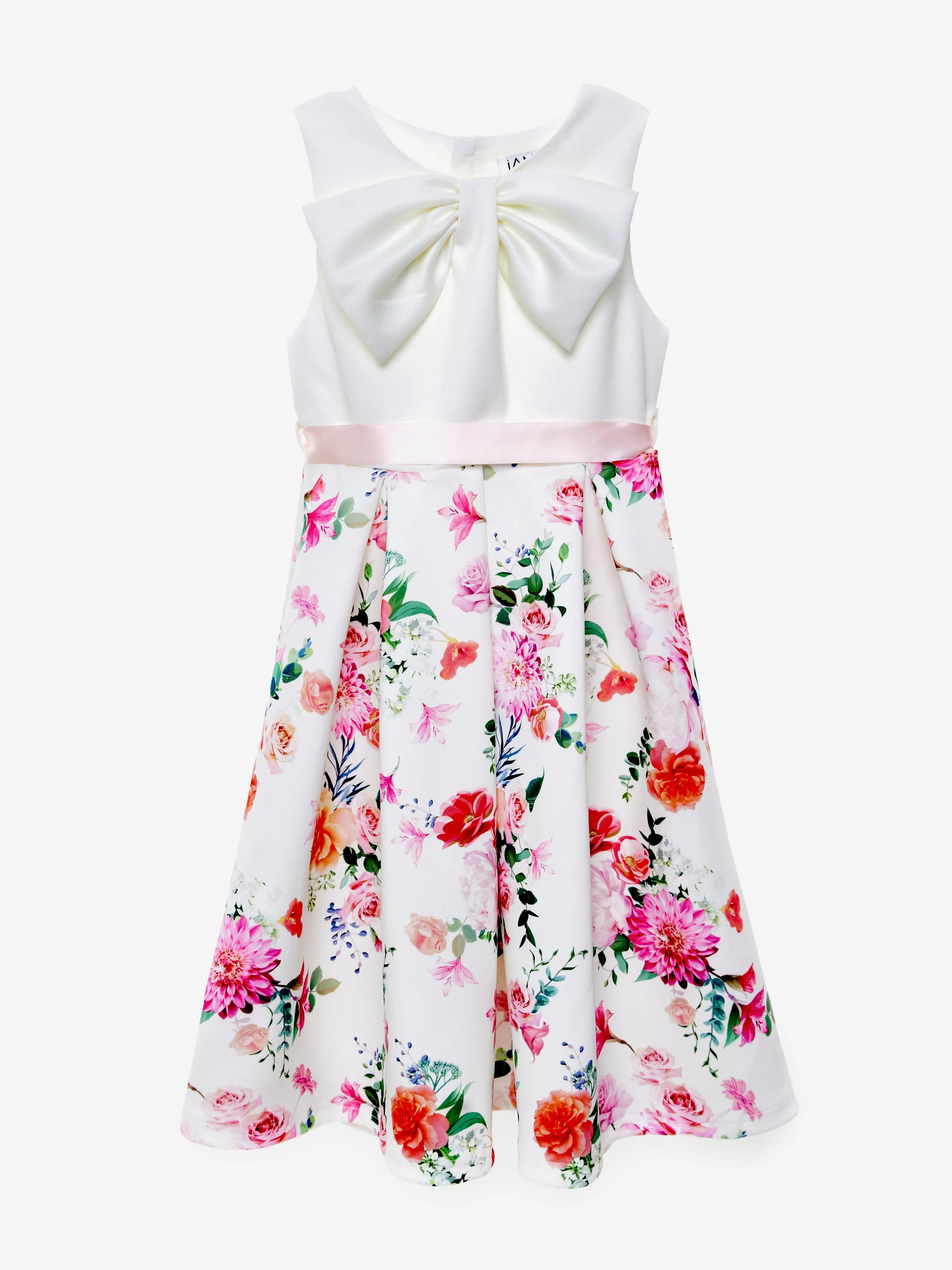 Robe Botanique de Beauté pour Fille en Blanc