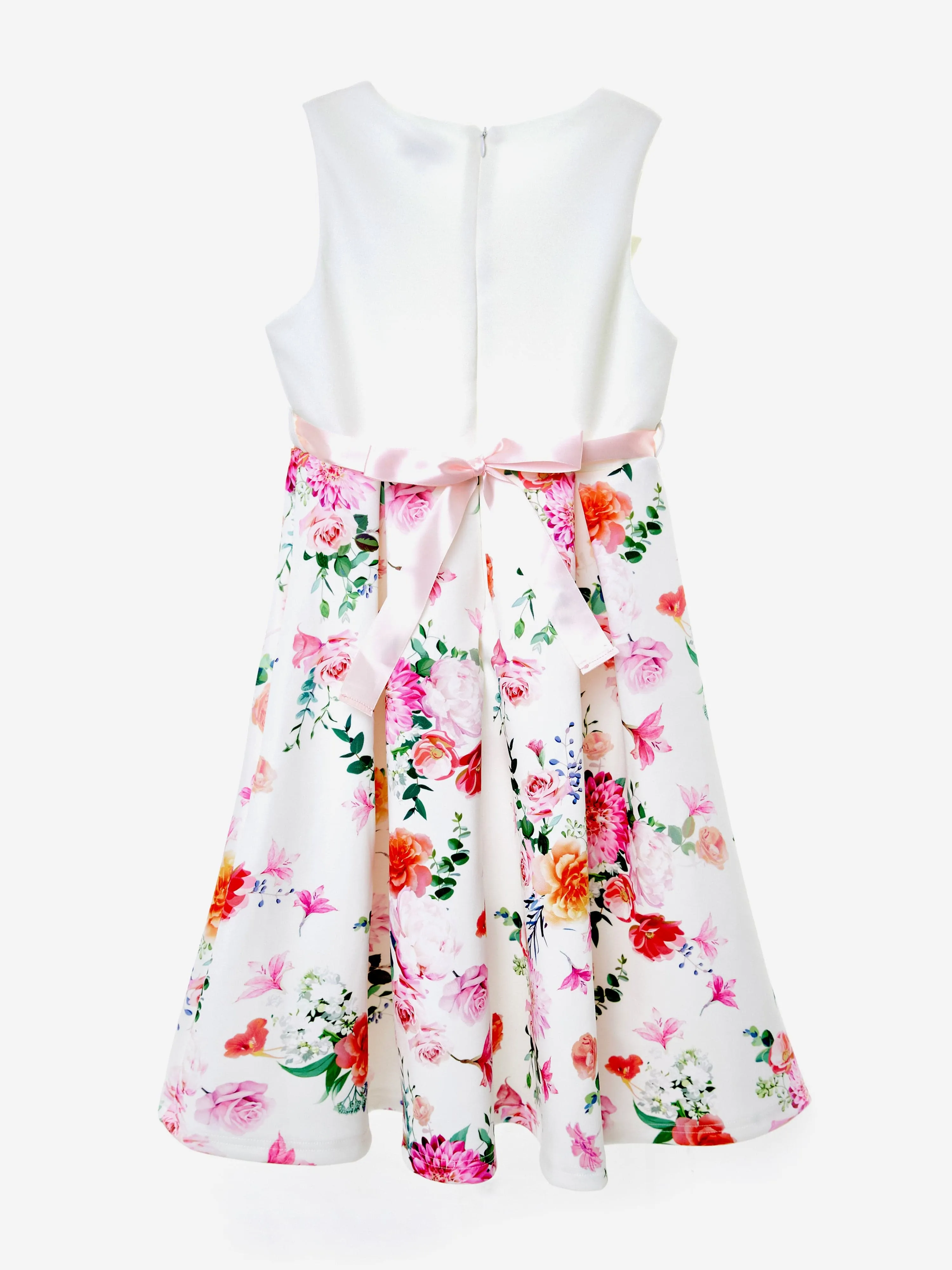 Robe Botanique de Beauté pour Fille en Blanc