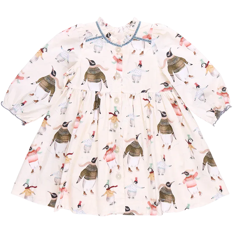 Robe Charlie pour Filles - Manchots sur la Glace