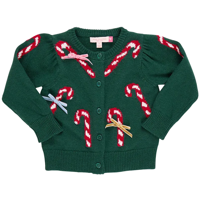 Pull Constance pour Filles - Nœuds en Bonbon Vert