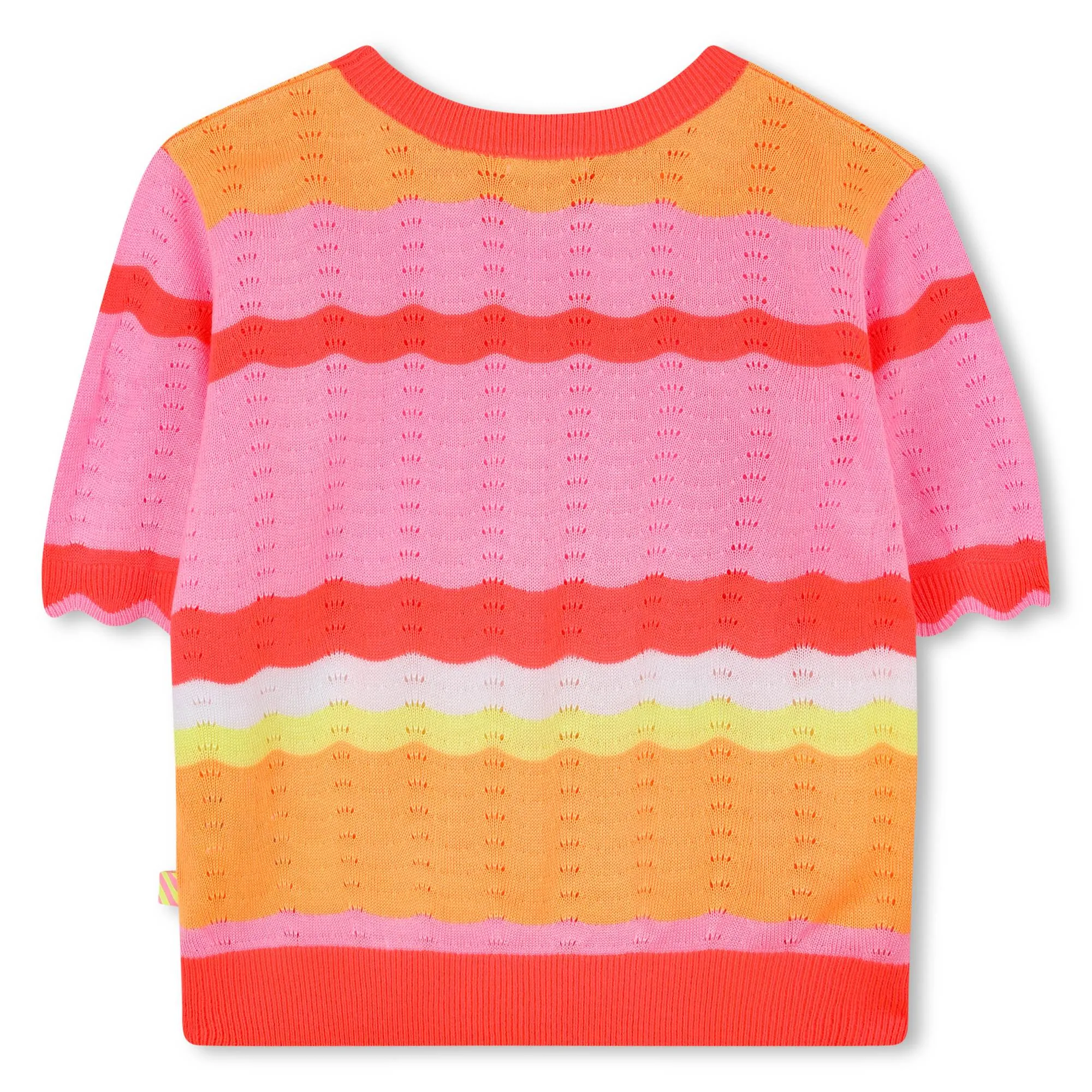 Ensemble tricoté rayé corail pour filles