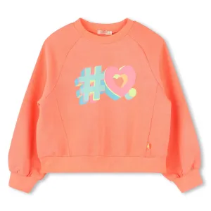 Sweat à capuche corail pour filles