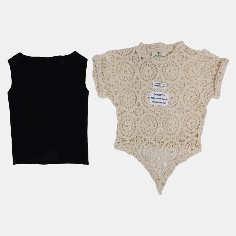Blouse en Coton pour Filles avec Détails en Dentelle