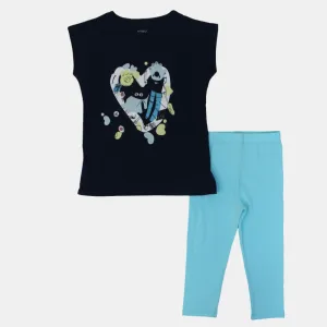 Pyjama en Coton pour Filles - Mignon Design en Forme de Cœur