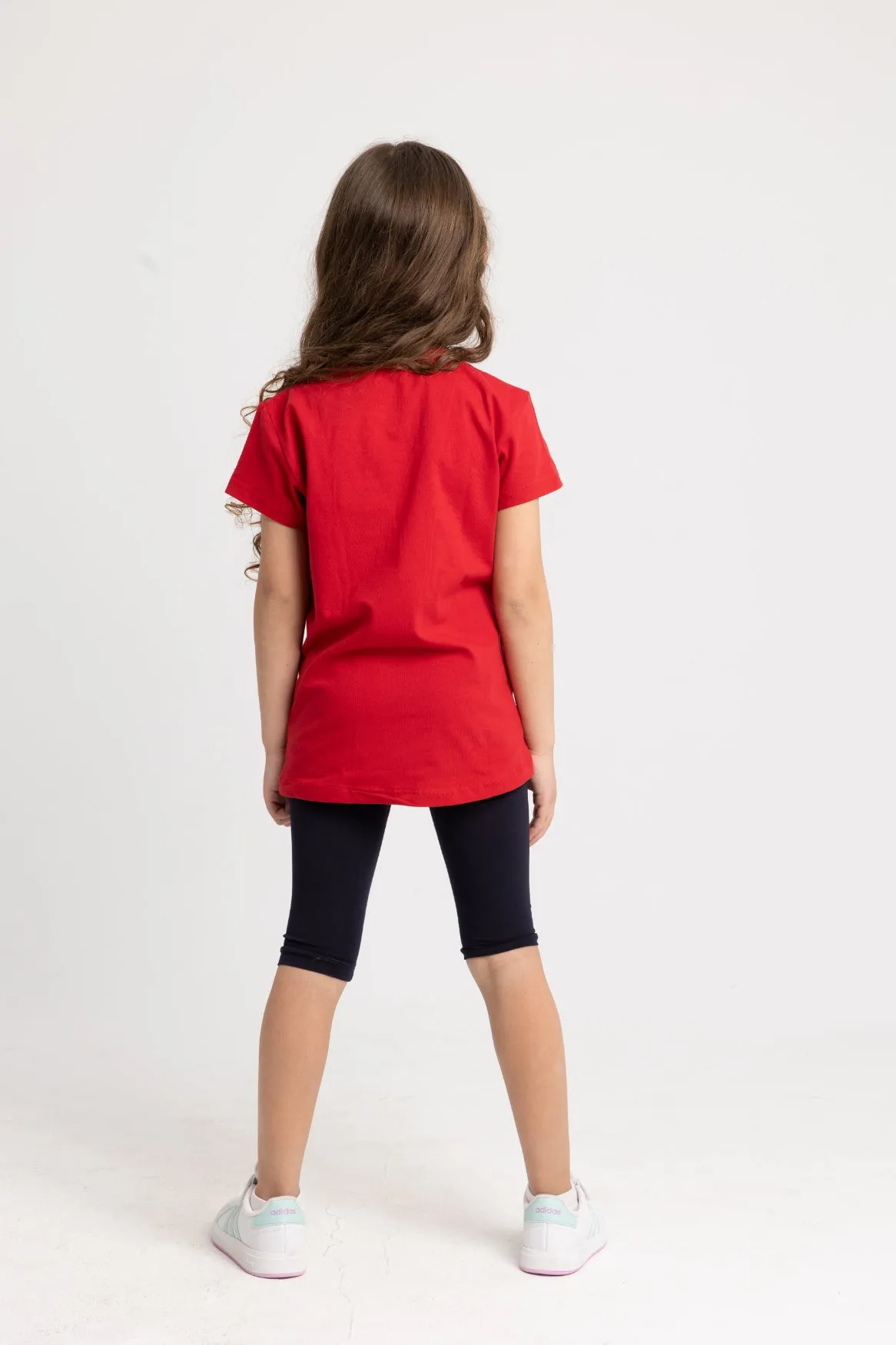 Pyjama en coton pour filles – Rouge 