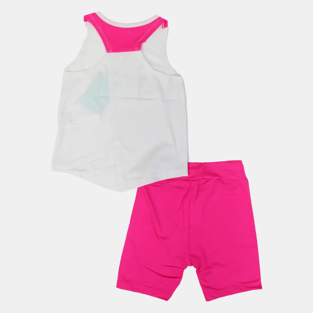 Ensemble 2 pièces sans manches en coton pour filles