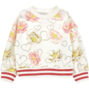 Pull floral crème pour filles