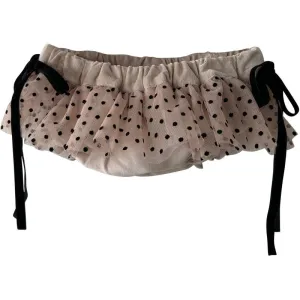 Culotte Bouffante à Pois Crème pour Filles