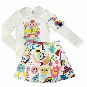 Ensemble Jupe Crème pour Filles