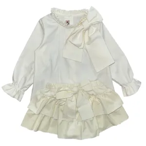 Ensemble Jupe-Short Crème et Chemisier pour Filles