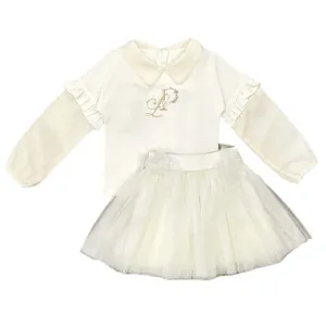 Ensemble Jupe en Tulle Crème pour Filles
