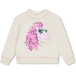 Sweat-shirt Licorne Crème pour Filles