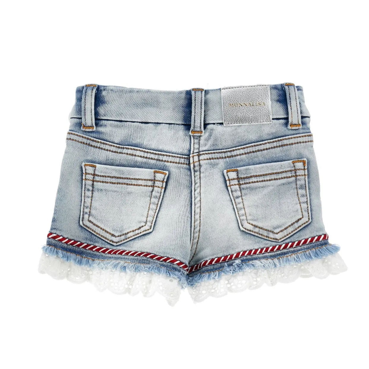 Shortes Denim à Volants pour Filles